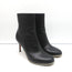 Givenchy Gold-Trim Ankle Boots Black Leather Size 38 High Heel Booties