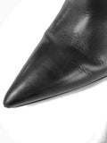 Givenchy Infinity Ankle Boots Black Layered Leather Size 37 Pointed Toe Booties - Celebrity Owned