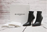Givenchy Infinity Ankle Boots Black Layered Leather Size 37 Pointed Toe Booties
