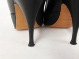 Givenchy Infinity Ankle Boots Black Layered Leather Size 37 Pointed Toe Booties - Celebrity Owned