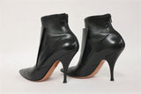 Givenchy Infinity Ankle Boots Black Layered Leather Size 37 Pointed Toe Booties - Celebrity Owned