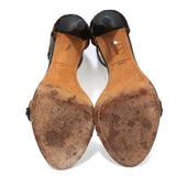 Givenchy Nadia Sandals Leopard Print Calf Hair Size 37 Ankle Strap Heels - Celebrity Owned