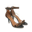 Givenchy Nadia Sandals Leopard Print Calf Hair Size 37 Ankle Strap Heels