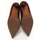 Givenchy Pointed Toe Pumps Burgundy Suede Size 37 - Celebrity Owned