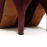Givenchy Pointed Toe Pumps Burgundy Suede Size 37 - Celebrity Owned