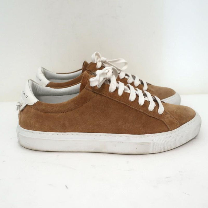 Givenchy Urban Knots Low Top Sneakers Brown Suede &amp; White Leather Size 37.5 - Celebrity Owned