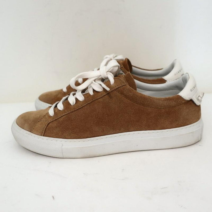Givenchy Urban Knots Low Top Sneakers Brown Suede &amp; White Leather Size 37.5 - Celebrity Owned