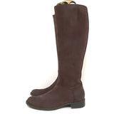 Givenchy Zipper-Trim Riding Boots Brown Nubuck Size 41 Flat Knee High Boots - Celebrity Owned