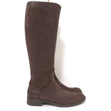 Givenchy Zipper-Trim Riding Boots Brown Nubuck Size 41 Flat Knee High Boots - Celebrity Owned