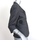 Golden Goose Deluxe Brand Comma Print Blazer Gray Mohair-Wool Size Large - Celebrity Owned