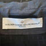 Golden Goose Deluxe Brand Comma Print Blazer Gray Mohair-Wool Size Large - Celebrity Owned