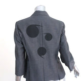 Golden Goose Deluxe Brand Comma Print Blazer Gray Mohair-Wool Size Large - Celebrity Owned