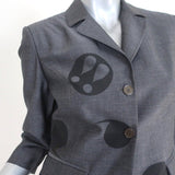 Golden Goose Deluxe Brand Comma Print Blazer Gray Mohair-Wool Size Large - Celebrity Owned