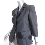 Golden Goose Deluxe Brand Comma Print Blazer Gray Mohair-Wool Size Large - Celebrity Owned