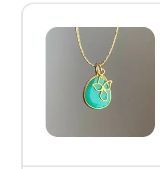 Pippa Small Chrysoprase and 18k Gold Pendant on Cord Necklace