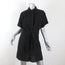 & Other Stories Mini Dress Black Linen Size 6 Tie-Front Shirtdress NEW