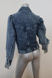 & Other Stories Puff Shoulder Denim Jacket Acid Wash Blue Size 0 Jean Jacket - Celebrity Owned