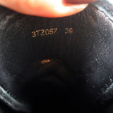 Prada Linea Rossa Desert Wedge Boots Black Suede Size 39 Lace-Up Booties