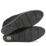 Prada Linea Rossa Desert Wedge Boots Black Suede Size 39 Lace-Up Booties