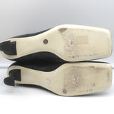 Proenza Schouler Square Toe Chelsea Boots Black Leather Size 41 Kitten Heel