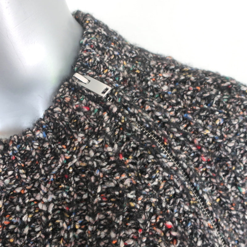 Isabel Marant Etoile Sweater Happy Black Speckled Knit Size 40 Zip Pullover