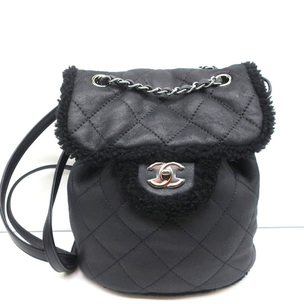 CHANEL Tri-Color Shearling Sheepskin Small Urban Spirit Backpack - The Purse  Ladies