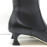 Proenza Schouler Square Toe Chelsea Boots Black Leather Size 41 Kitten Heel