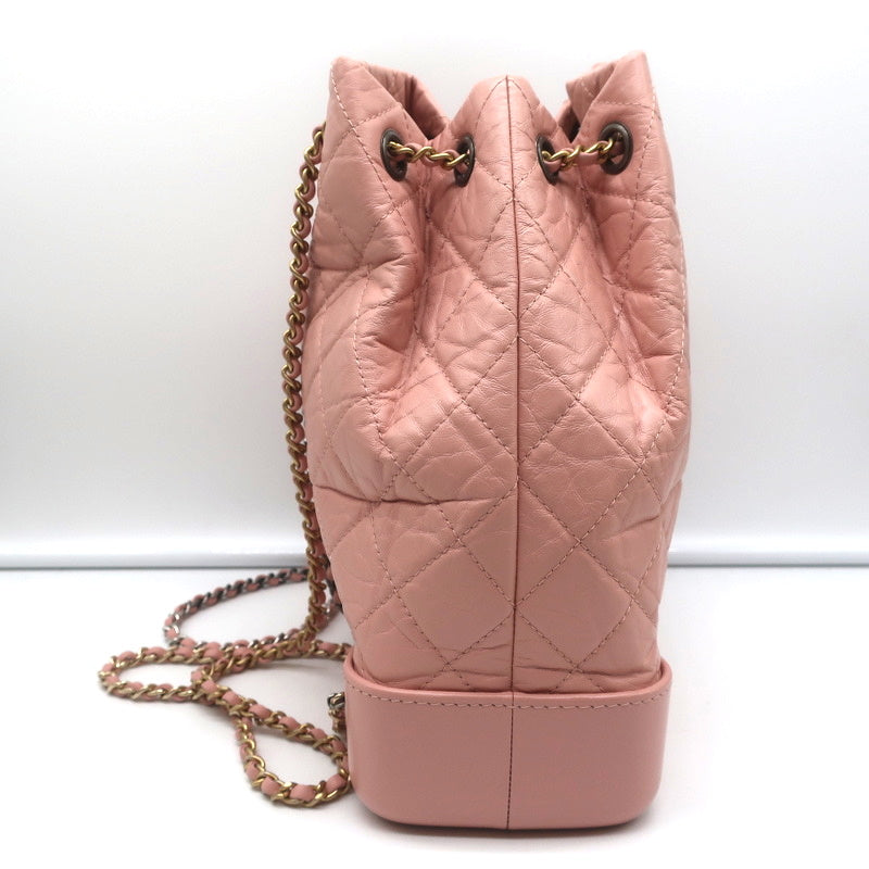 Chanel 19P Gabrielle Medium Backpack Pink Quilted Leather Bag NEW