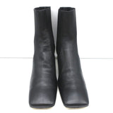 Proenza Schouler Square Toe Chelsea Boots Black Leather Size 41 Kitten Heel