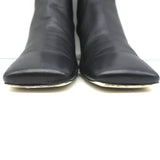 Proenza Schouler Square Toe Chelsea Boots Black Leather Size 41 Kitten Heel