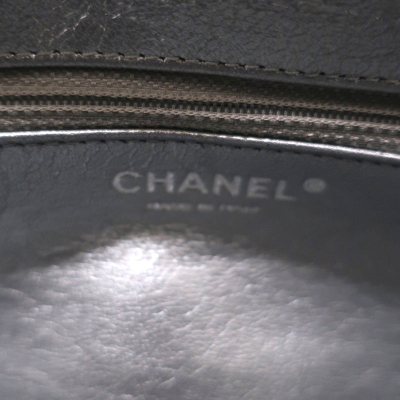 Chanel 2007 Luxe Ligne Tote Black Patent Leather Chain Strap Large