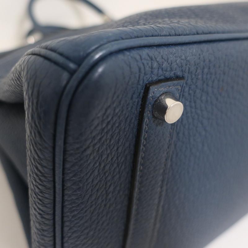 Bleu Thalassa Clemence and Denim Birkin 35 Palladium Hardware, 2009, Handbags & Accessories, 2023