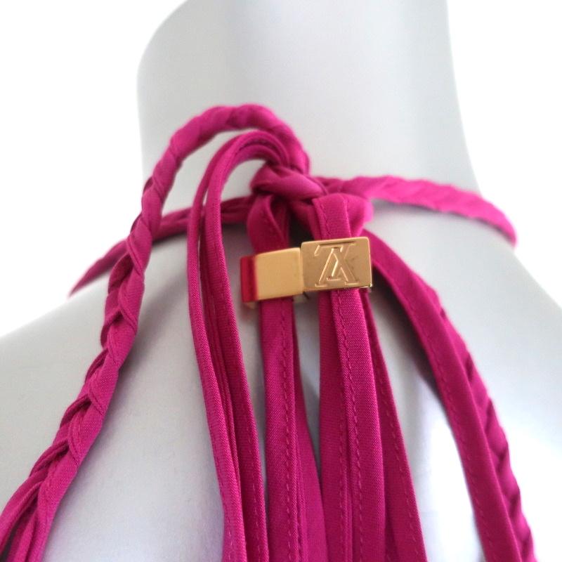 Louis Vuitton Halter Jumpsuit Hot Pink/ Fuchsia Silk Open Back