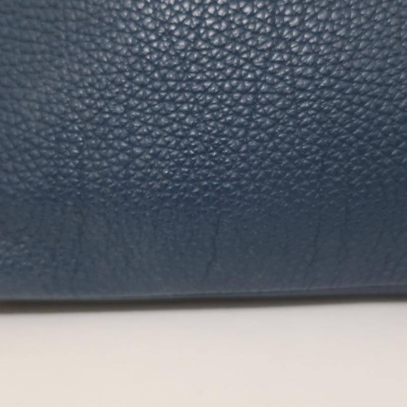 Hermes Birkin 35 Retourne Clemence Leder Blue Paon Hardware Palladium