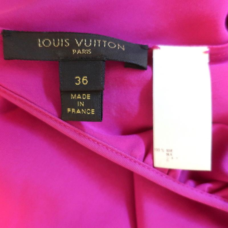 Louis Vuitton Halter Jumpsuit Fuchsia Silk Size 36 Open Back Wide Leg –  Celebrity Owned