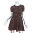Milly Minis Dress Cheetah Print Jacquard Knit Size 14/16 Womens Extra Small NEW