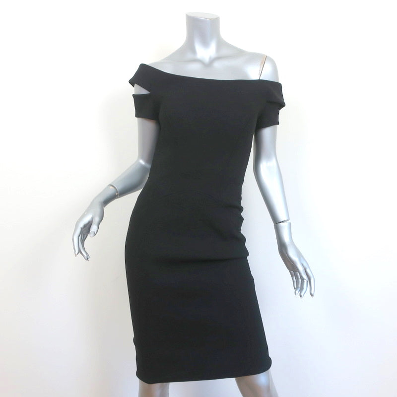 Zac Posen Off the Shoulder Cocktail Dress Black Size 4 Cap Sleeve Shea Celebrity Owned Zac Posen Off the Shoulder Cocktail Dress Black Size 4 Cap Sleeve Shea Celebrity Owned