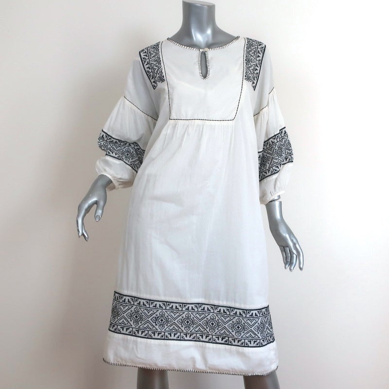 The Great Dress Lovely Cream Embroidered Cotton Gauze Size 0 Puff Sleeve The Great Dress Lovely Cream Embroidered Cotton Gauze Size 0 Puff Sleeve