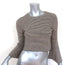 A.L.C. Bell Sleeve Crop Top Shiloh Beige Striped Wool Size Medium