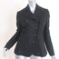Ralph Lauren Collection Double Breasted Jacket Black Stretch Wool Size 8