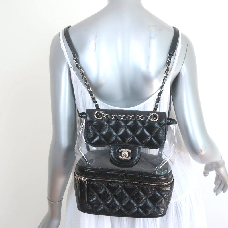 Chanel Black PVC Vanity Bag Large – The Closet