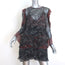 IRO Tiered Mini Dress Trillie Printed Chiffon Size 34 Long Sleeve