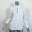 A.L.C. Keyhole Blouse Marina White Crepe Size 4 Long Sleeve Mock Neck Top