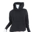 James Perse Relaxed Cropped Hoodie Black Cotton Size 1 Pullover Sweatshirt