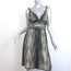 Missoni Sleeveless Deep V-Neck Dress Black/Ivory Space Dye Knit Size 40