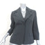 The Row Cropped Blazer Mira Dark Gray Stretch Polyester Size 8 Two-Button Jacket