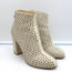 Charlotte Olympia Alba Star Ankle Boot Cream Crystal-Embellished Leather Size 38