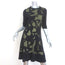 Giulietta Dress Black Burnout Crepe Size 42 Half-Sleeve Fit & Flare