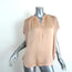Vince Popover Blouse Gold Colorblock Silk Size Small Short Sleeve Top