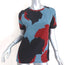 Gucci Tee Leaves Print Silk & Black Jersey Size Extra Small Short Sleeve Top